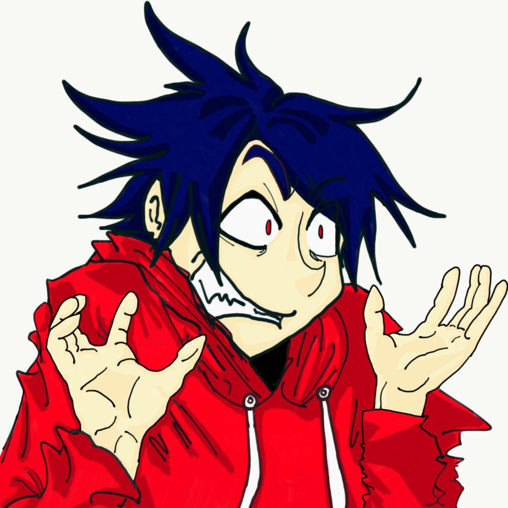 Ty exhibits his anxious, aggressive nature by tossing up his hands in frustration.