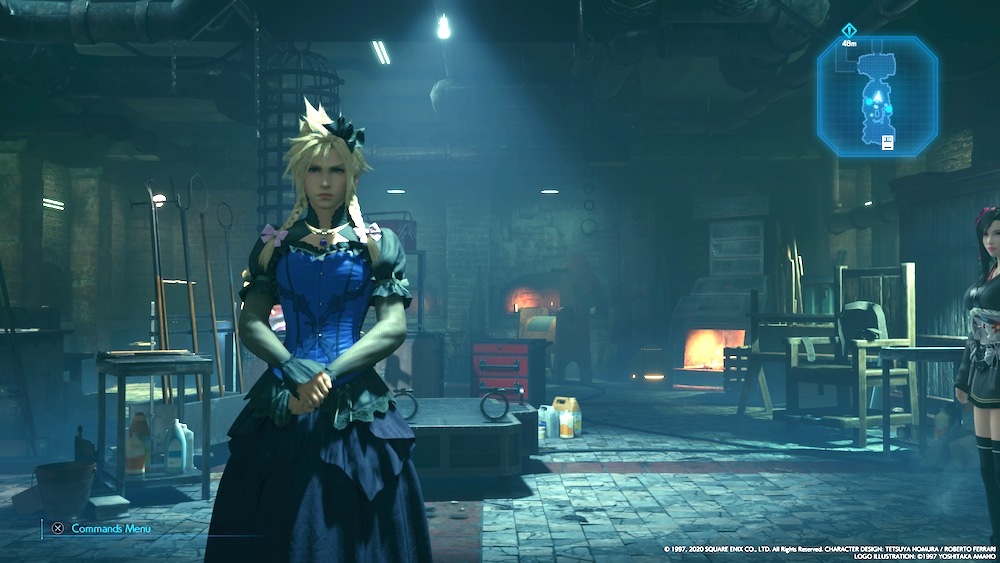 One of Cloud's three dresses in Final Fantasy 7: Remake.